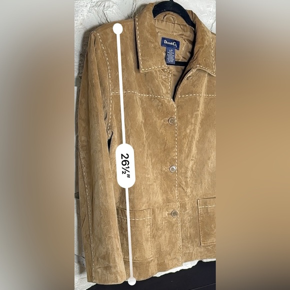 Denim&Co | Women’s Brown Leather Western Jacket w/Saddle Stitching, Size M - Picture 10 of 13